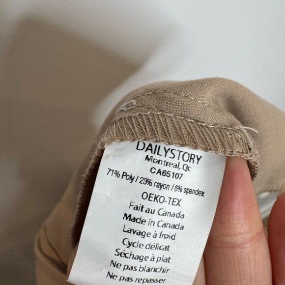 Dailystory Tan Pleated trousers Pants size medium - Picture 7 of 8